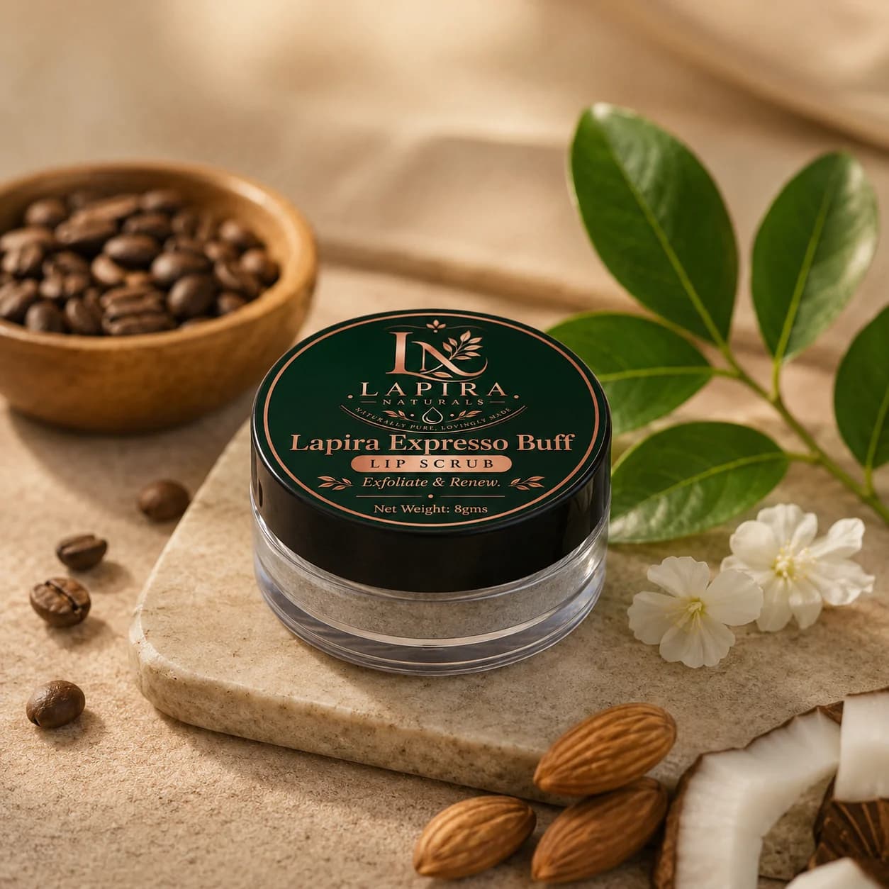 Lapira Espresso Buff — Coffee Lip Scrub by Lapira Naturals